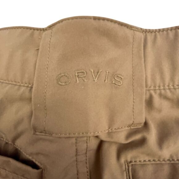 Orvis Tech Shorts Men's 30 Khaki Cargo Pocket Performance Hiking Stretch - Picture 7 of 15